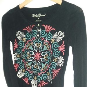 Lucky brand Size XS black long sleeve